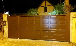 Распашные ворота алютех сэндвич панель